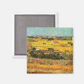 Oogst in La Crau - van Gogh Magneet (Voorkant / Achterkant)
