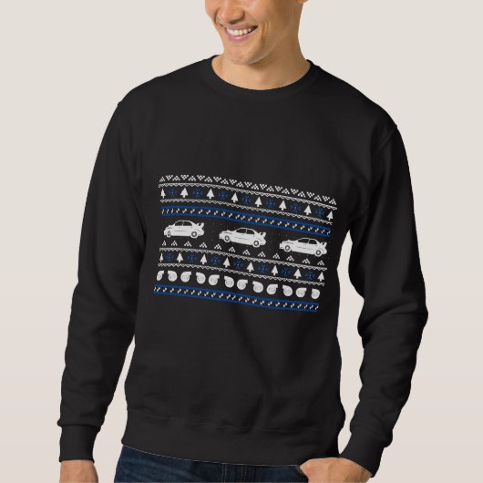 Oogst-kerstTurbo Car Sweatshirt (Voorkant)