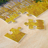 Oogst landschap met Blue Cart Vincent Van Gogh Legpuzzel (Zijkant)