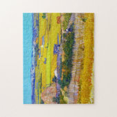 Oogst landschap met Blue Cart Vincent Van Gogh Legpuzzel (Verticaal)