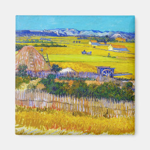 Oogst landschap met Blue Cart Vincent Van Gogh Magneet