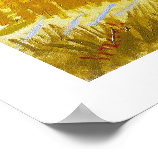 Oogst landschap met Blue Cart Vincent Van Gogh Poster (Hoek)