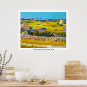 Oogst landschap met Blue Cart Vincent Van Gogh Poster (Keuken)