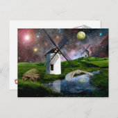 Oogst Moon. Briefkaart (Voorkant / Achterkant)