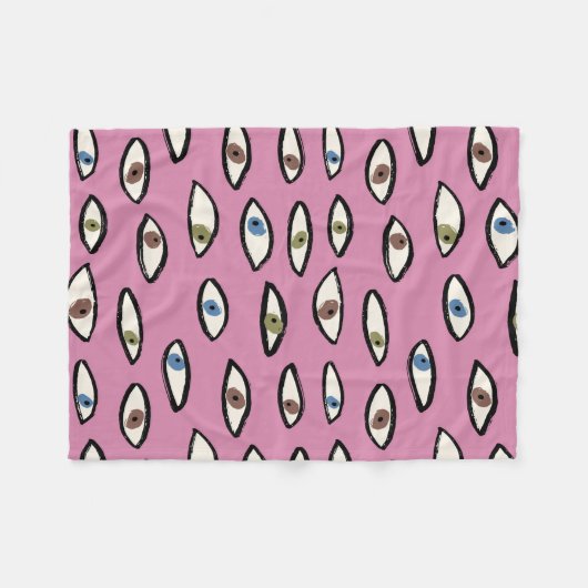 Oogst naadloos patroon, achtergrond met hand getro fleece deken (Voorkant (Horizontaal))