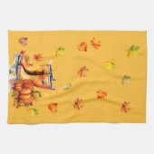 Oogst Pompoen Patch - Herfst Regen Laarzen Theedoek (Horizontaal)