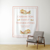 Oogst Pompoenen Bloemige Waterverf Wandkleed (In situ)