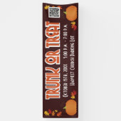 Oogst QR-code Trunk or Treat Spandoek (Verticaal)