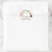 Oogst Rustic Fall Wedding Ronde Sticker (Tas)
