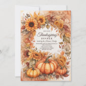 Oogst Splendor Waterverf Thanksgiving Kaart (Voorkant)