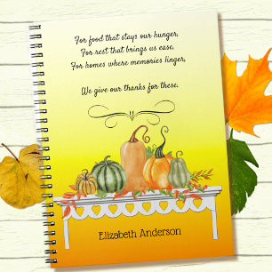 Oogst Tafeltje Thankful Blessing Spiral Notitieboe Notitieboek
