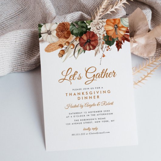 oogst thanksgiving diner kaart