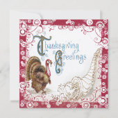 oogst Thanksgiving Invitaties in het binnenste Kaart (Voorkant)