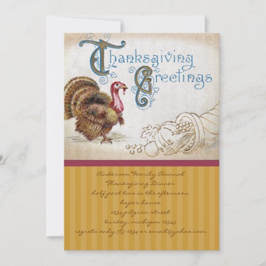  oogst Thanksgiving Invitaties in het binnenste Kaart (Voorkant)