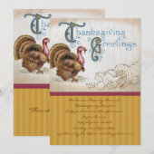  oogst Thanksgiving Invitaties in het binnenste Kaart (Voorkant / Achterkant)