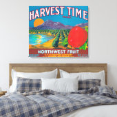 Oogst Time Apple Label - Yakima, WA Canvas Afdruk (Insitu (Slaapkamer))