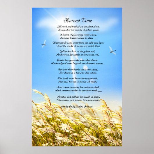 Oogst Time Poem Poster (Voorkant)