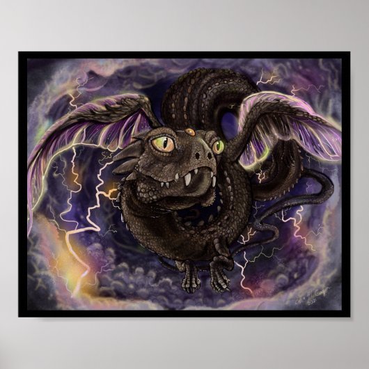 Oogst van de Storm Dragon Art Poster (Voorkant)