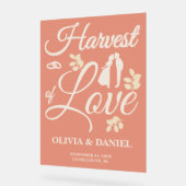 Oogst van liefde | Boho Fall Wedding Welkom Acryl Bord (Hoek)