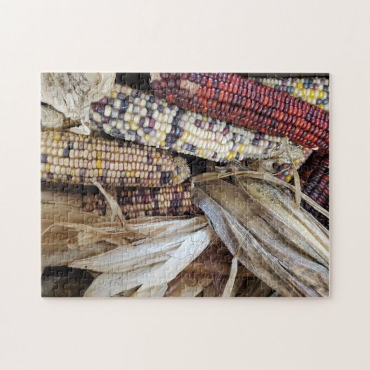 Oogst van maïs legpuzzel (Horizontaal)