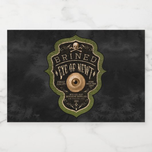 Oogst van Newt Gothic Apothecary Halloween Likeurfles Etiket (Enkel label)