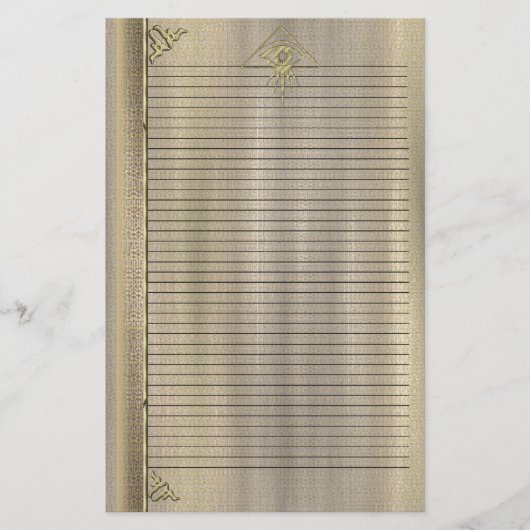 Oogst van Providence Lined Goldtone Briefpapier (Voorkant)