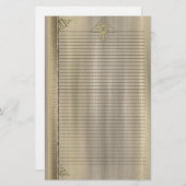 Oogst van Providence Lined Goldtone Briefpapier (Voorkant / Achterkant)