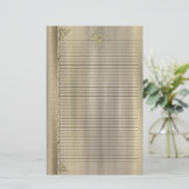 Oogst van Providence Lined Goldtone Briefpapier (Staand voorkant)