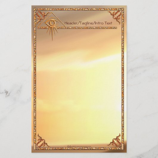 Oogst van Providence Sunburst Briefpapier (Voorkant)