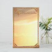 Oogst van Providence Sunburst Briefpapier (Staand voorkant)