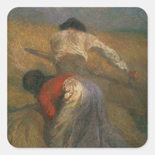 Oogst Vierkante Sticker (Voorkant)