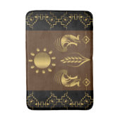 Oogst vruchtbaarheid Golden Kokopelli Badmat (Voorkant Verticaal)