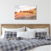 Oogst Waterverf Landscape Canvas Afdruk (Insitu (Slaapkamer))