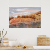 Oogst Waterverf Landscape Poster (Keuken)