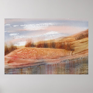 Oogst Waterverf Landscape Poster