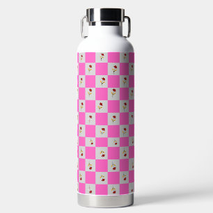 Oogstaartrommel en wit, met fluitfles waterfles