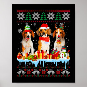 Oogstbeagle Dog Santa Xmas Dog Costume 7 Poster