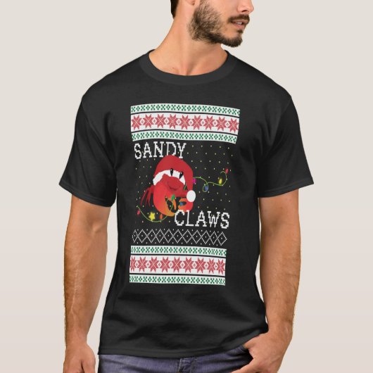 Oogstbeker Sandy Claws Crab Lovers Fun T-shirt (Voorkant)