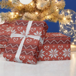 Oogstbeker Scandinavian Knit Red Heart Cadeaupapier