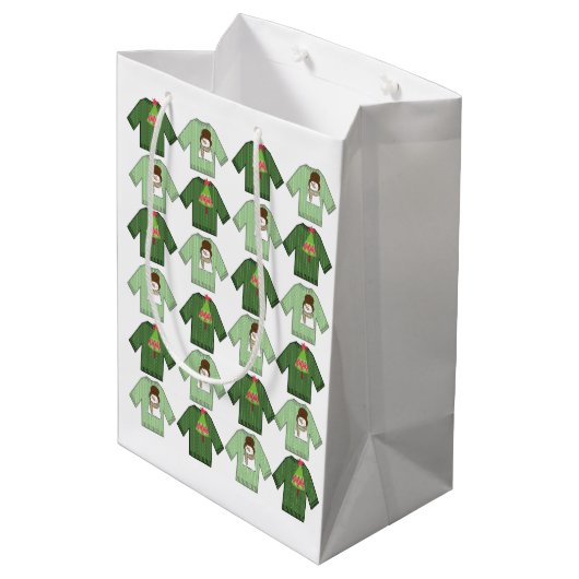 Oogstbekers Groene Gift Bags Medium Cadeauzakje (Achterkant Gekanteld)