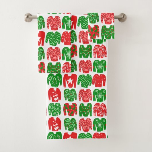 Oogstbekers met kerstavond Cute Holiday Pattern Bad Handdoek (Insitu)