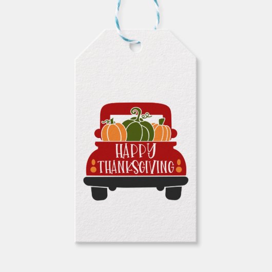 Oogstdank Truck Cadeaulabel (Voorkant)