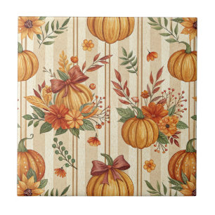 Oogstdankdag Pompoen Oogst Herfst Patroon Tegeltje