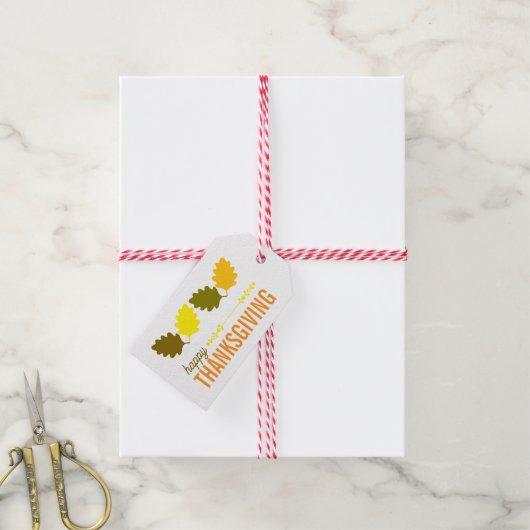 Oogstfeest Herfstbladeren Cadeaulabel (Met Touw)