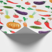 Oogstgroenten tomatenpaprika, paddenstoel c cadeaupapier (Hoek)