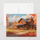 Oogsthuis - Thanksgiving Feestdagenkaart (Voorkant / Achterkant)