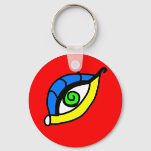 oogstijl Button Sleutelhanger
