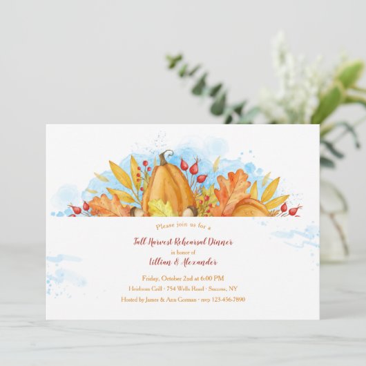 Oogstmaal met herfstglorie kaart (Staand voorkant)