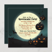 Oogstmaan Halloweenfeest Uitnodiging (Voorkant / Achterkant)