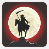Oogstmaan Volle Maan Vierkante Sticker (Voorkant)